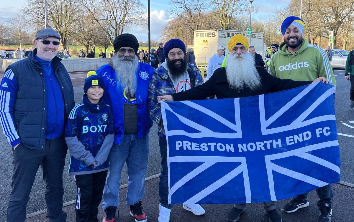 Great to see uncle Roop Singh, shame he’s a Preston fan but we still love him 👍🏾👊🏽🤪

#FootballFamily 
#FansForDiversity 
#LUFC