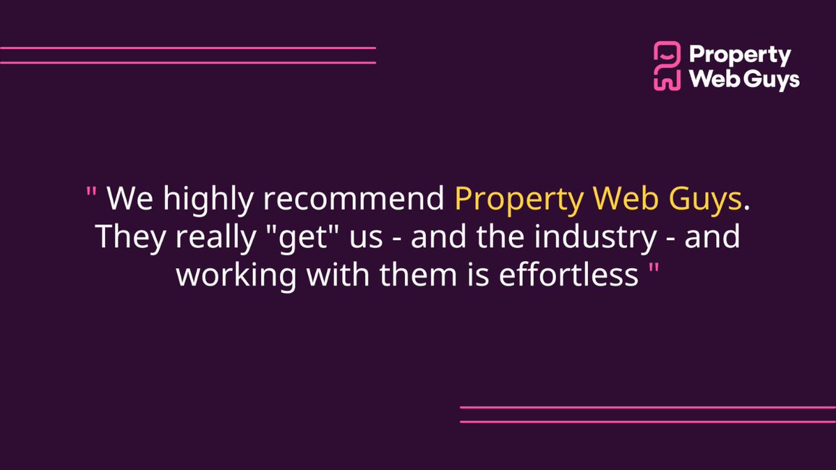 "Genuine problem-solvers, they always go the extra mile. We highly recommend Property Web Guys - they really "get" us - and the industry - and working with them is effortless." We love this five star Google review! ❤️