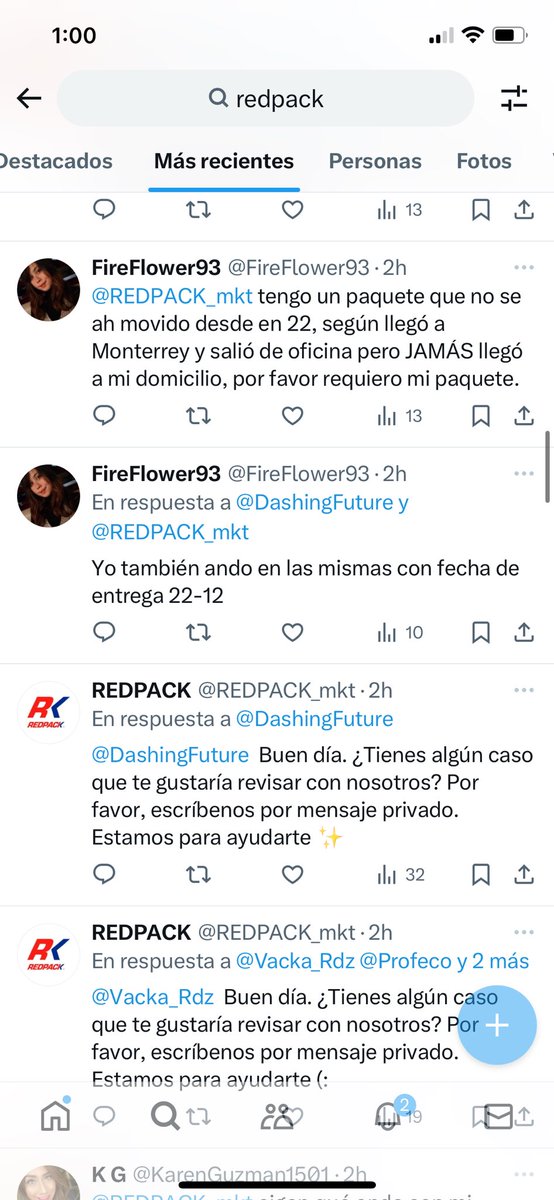 Ferhanan's tweet photo. @REDPACK_mkt Nooooo!! No confíen llevamos mas de 2,000 con falta de paqueteria robada por estos mismos y que no se quieren hacer responsables . Nos estamos juntando estas personas para demandar e ir con profeco. https://t.co/v3QF0pgpqI