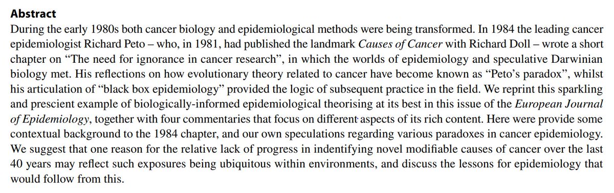 george davey smith (@mendel_random) on Twitter photo Why has the proportion of cancers that could be prevented by known means not increased over 40 years? <a href="/Lyonpaul/">Paul Brennan</a> Bert Hofman & I suggest it could be that exposures are ubiquitous link.springer.com/article/10.100… (a cancer-focused academic.oup.com/ije/article/40… update plus Richard Peto homage) Why has the proportion of cancers that could be prevented by known means not increased over 40 years? <a href="/Lyonpaul/">Paul Brennan</a> Bert Hofman & I suggest it could be that exposures are ubiquitous link.springer.com/article/10.100… (a cancer-focused academic.oup.com/ije/article/40… update plus Richard Peto homage)