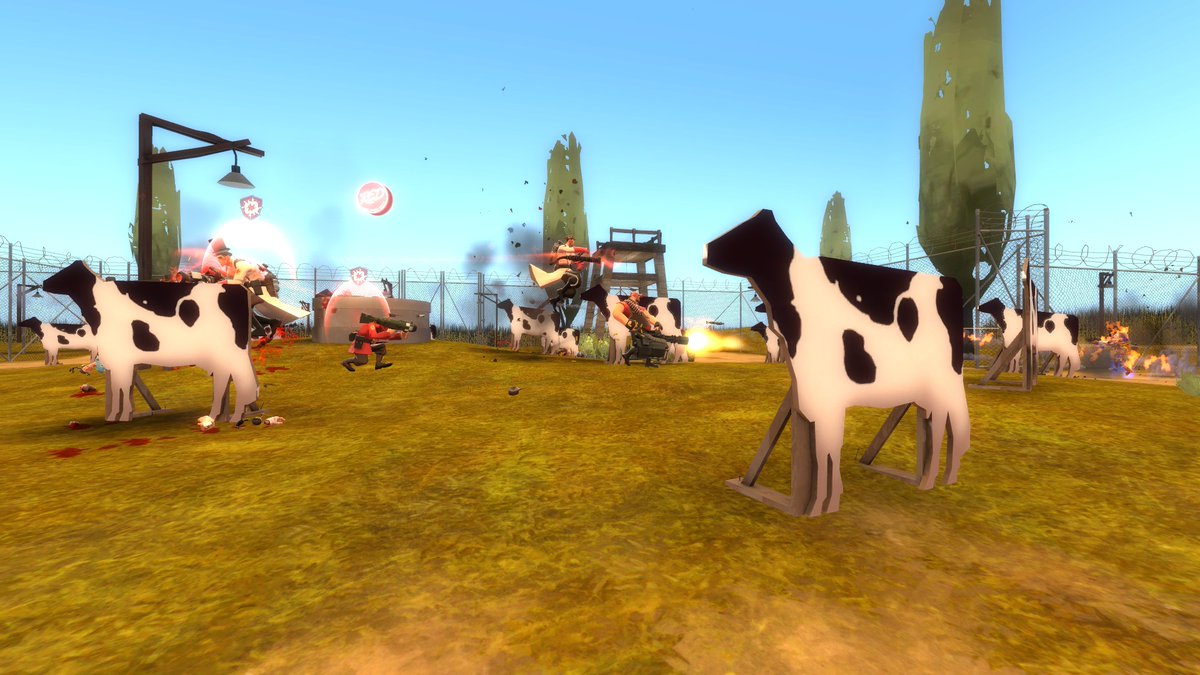 PadreSnowmizzle's tweet photo. Rescue or roast them cattle on Cattledrive, my latest TF2 map! Might make a winter-themed variation, but we'll see.

https://t.co/UfyM8zFIPT

#TeamFortress2 #TF2 #TF2Maps https://t.co/bzzYTlJcgM