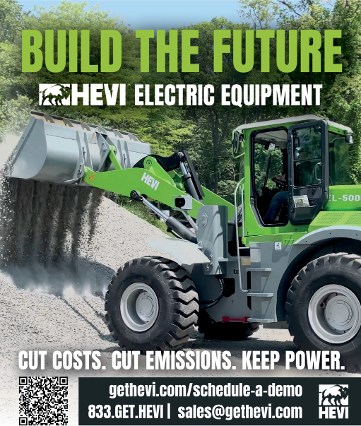 ConstructionMag's tweet photo. HOT PRODUCTS: Meet the GEL-500 electric wheel loader from @gethevi with zero operating emissions, no diesel costs, less maintenance—and a reduced total cost of ownership. https://t.co/A3kPEWufxv