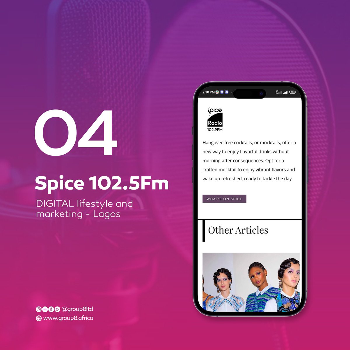 group8LTD's tweet photo. #group8 #group8LTD
.
.
#AfricanContentCreator #AfricanMedia #radio #music #radioshows #radiochannels #excellence #media #tech #africa #mediatech #lifestyle #africanlifestyle #innovation #creativity #broadcast https://t.co/Co6CbVLgdJ