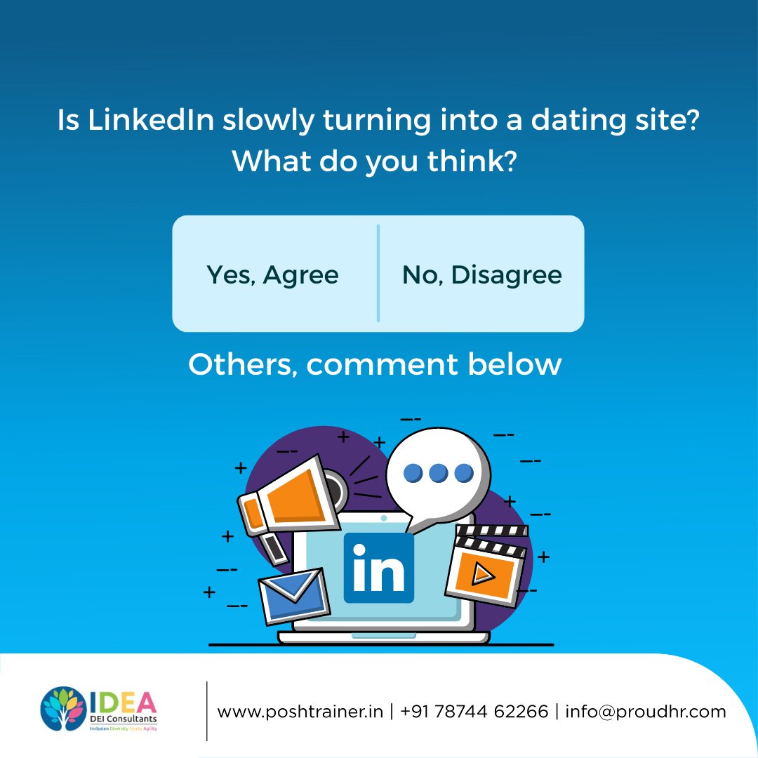 Ever scrolled through your professional feed and suddenly found dating vibes? Let's talk about that fascinating grey area!

Vote with a 'Yes' or 'No' and don't hold back—feel free to share your unique perspective in the comments.

#linkedinpoll #linkedindatingapp #linkedin