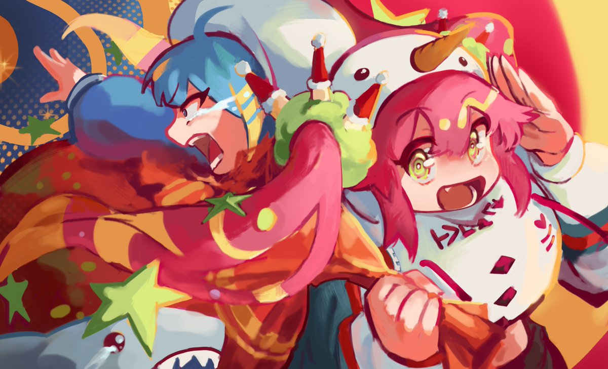 NoGoodNGNG's tweet photo. A bit late but Merry Christmas! Drew the Live Twins for the occasion. I want to draw more yugioh stuff for next year https://t.co/VYf641xMMh