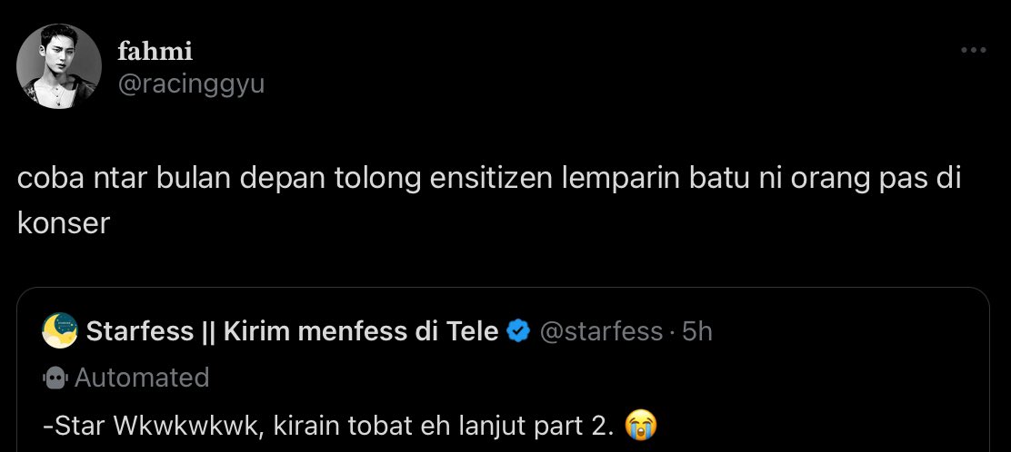 carat tolong angkut temannya pake truck sampah yah, anarkis banget sampe bingung gue