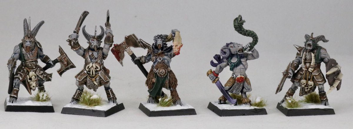 I may have only painted 9 miniatures for myself but that didn’t stop me from painting other peoples. Heres some Beasts Of Chaos ready for TOW #WarhammerCommunity #PaintingWarhammer #TheOldWorld