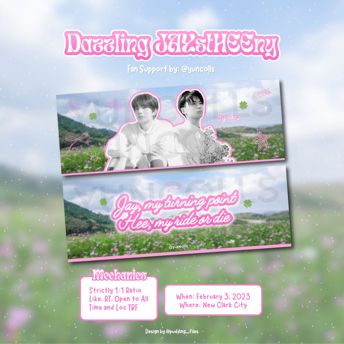 jaykkungyaz's tweet image. ENHYPEN FATE TOUR IN NCC 🐾
     fan support for heejay by :
                 @yuncolls 🍀
    
:¨ ·.· ¨: 🦌 ✩ 🐈‍⬛
`· . DAZZLING JAYstHEEny ᶻ 𝗓

— like, rt, open to all
— strictly 1:1 limited qty
— on the spot trade ok 🫰🏽

#ENHYPEN #HEEJAY 
#FATE_IN_NEWCLARKCITY