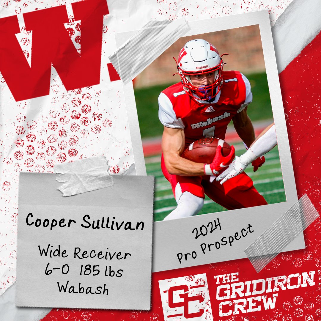 ⚠️ Attention Pro Scouts, Coaches, and GMs ⚠️ You need to look at 2024 Pro Prospect, Cooper Sullivan @coop7210, a WR from @WabashFB 👀 See our Interview: thegridironcrew.com/cooper-sulliva… #2024ProProspect #DraftTwitter #NFLDraft #NFL #CFLDraft #CFL #ProFootball 🏈