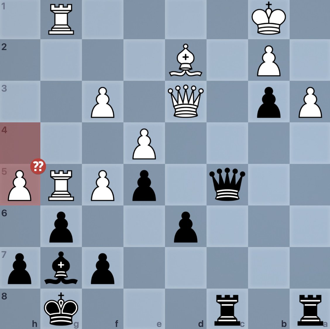 NMRobertRamirez's tweet photo. After the blunder, comes the... What would you play as B? https://t.co/PzbTz1ASRb