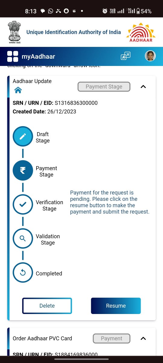 mals_reen's tweet photo. @UIDAI 
I have made the payment, but the status says payment is pending. Please help. https://t.co/zhJfXe5JpC