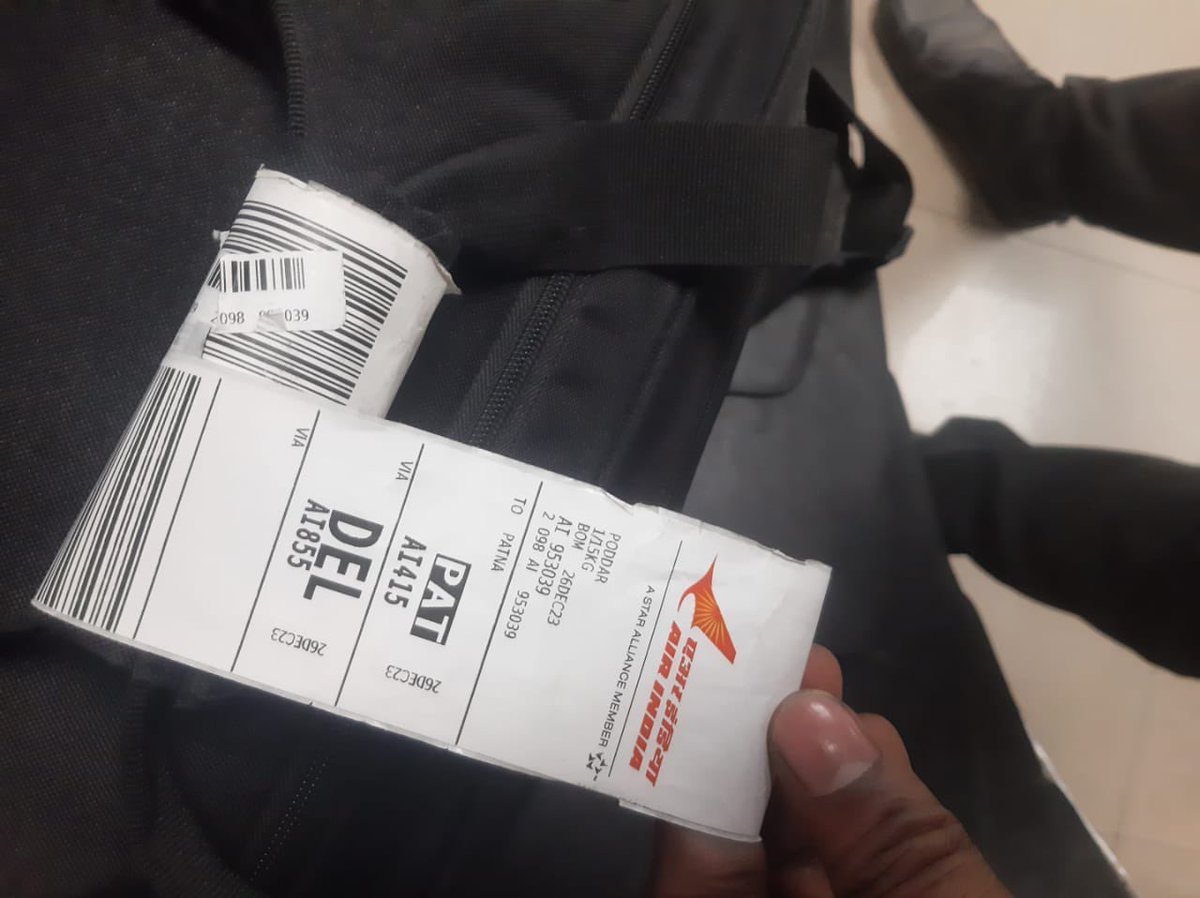 AnuragHarshit's tweet photo. Moreover, @airindia sent the bag to Delhi instead of Patna and when my dad and mom asked for missing bag, the officials told them, the bag carried objectionable items.
Mannerless staffs harassed my parents ! It can be u next! Choose wisely https://t.co/h1FC5zPHgL