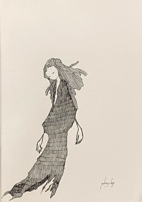 #2023年年末にまだ出会ってない作品に会えるタグ
ボールペンでモノクロ絵を描いてます。 