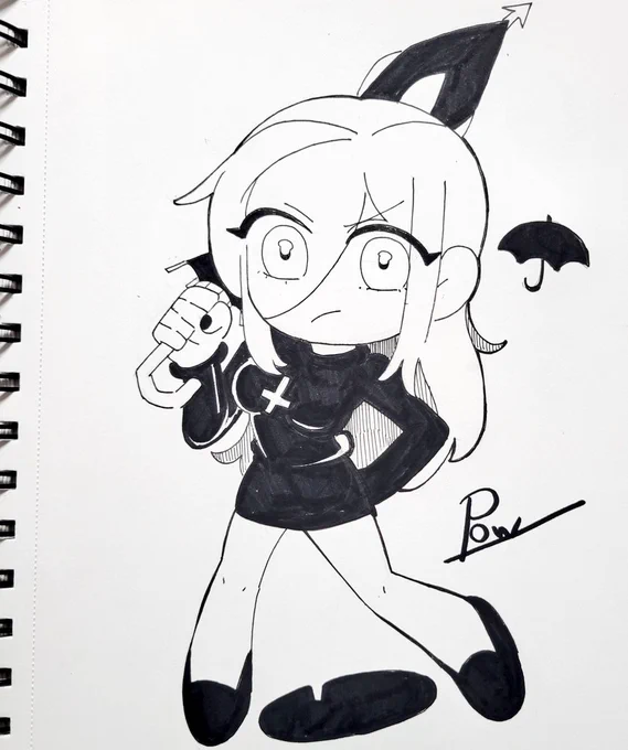 コミケ当日は買ってくれた人でスケッチブック頼んでくれたらこんな感じのアナログイラストを適当に描きます 
