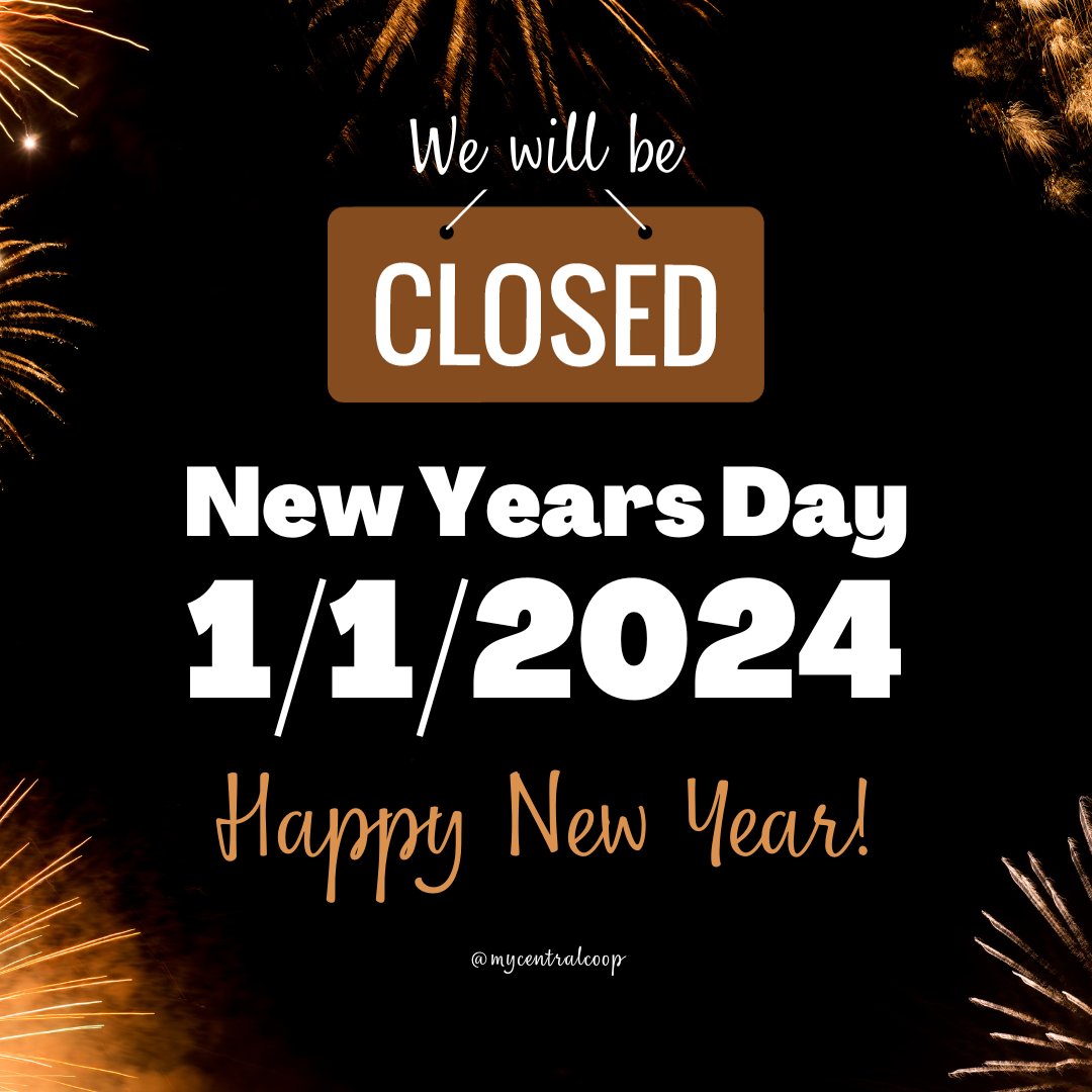 Central’s office will be closed January 1 in observance of New Years Day. Members can still make payments via SmartHub, Paysite kiosks or in the drop box at our office. As always, crews will be on call should an outage occur. The office will re-open at 8 a.m. on Tuesday, January