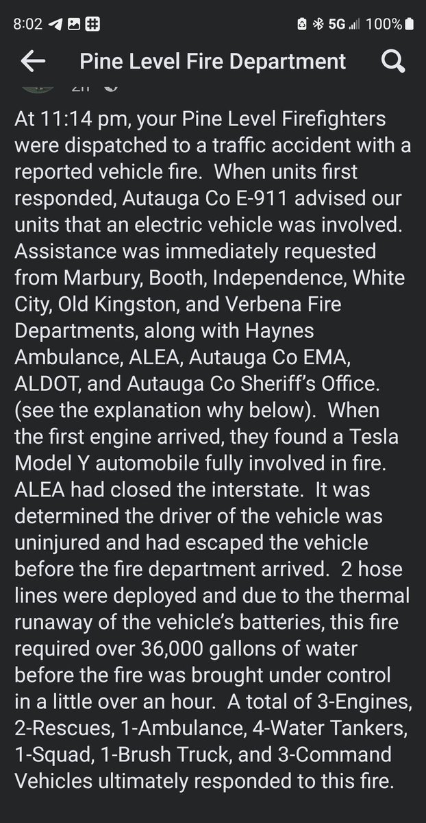 tweetmyinbox's tweet photo. Is 136 000 liters of water a lot?

#TeslaFireIssues 

$TSLAQ 
ht @ICWeinerohcrud @JamesVictorino2 https://t.co/CIP3r9ugK0