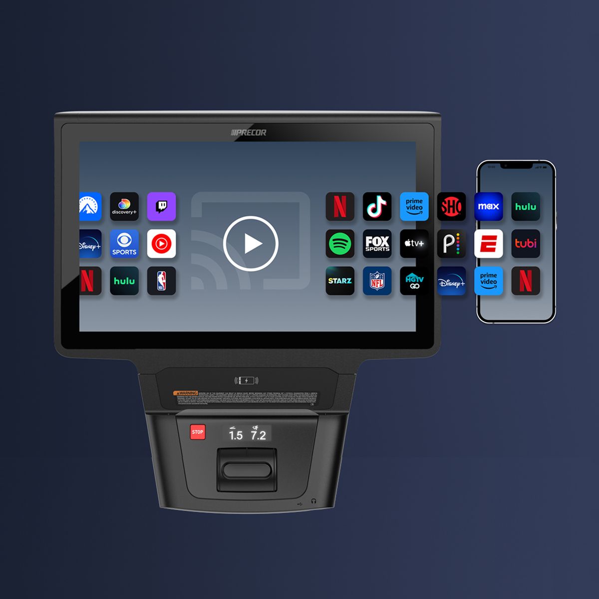 PushPedalPull's tweet image. With the new Precor 22” and 16” HD consoles, exercisers can easily cast their favorite fitness apps from their phones to the big screen. It&apos;s all about their content, their way.  

Get ready for a tech-savvy fitness revolution! Click to learn more. hubs.li/Q02dJqNW0