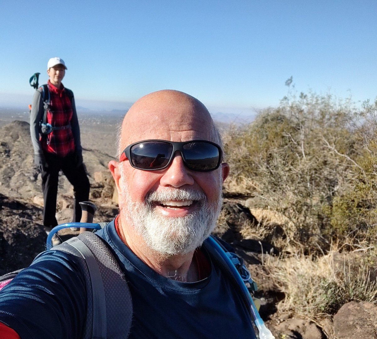Busting out the miles with Jess in the McDowell Sonoran Preserve. Special thanks to @flipsockz