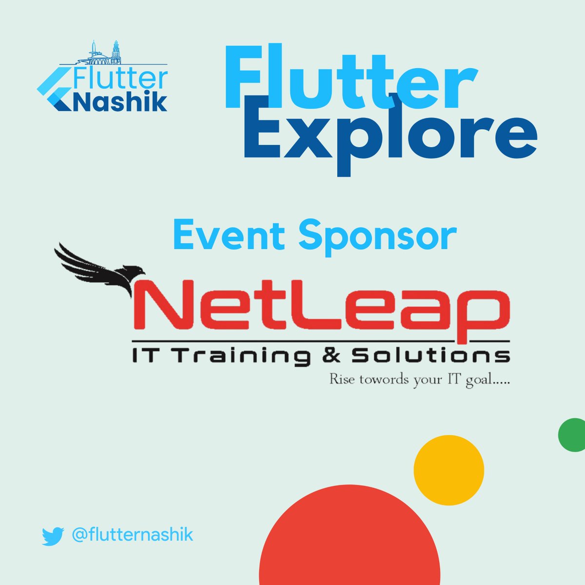 flutternashik's tweet photo. We are thrilled to announce NetLeap IT Training And Solutions as Swags sponsors of our upcoming #FlutterNashik event🎁💫
https://t.co/gLhyn7LEAY
#flutter #flutterdev #flutterdeveloper #flutterappdevelopment #fluttercommunity #flutterapp #googledevelopers #nashik #nashikjobs https://t.co/hH8Am41LPW