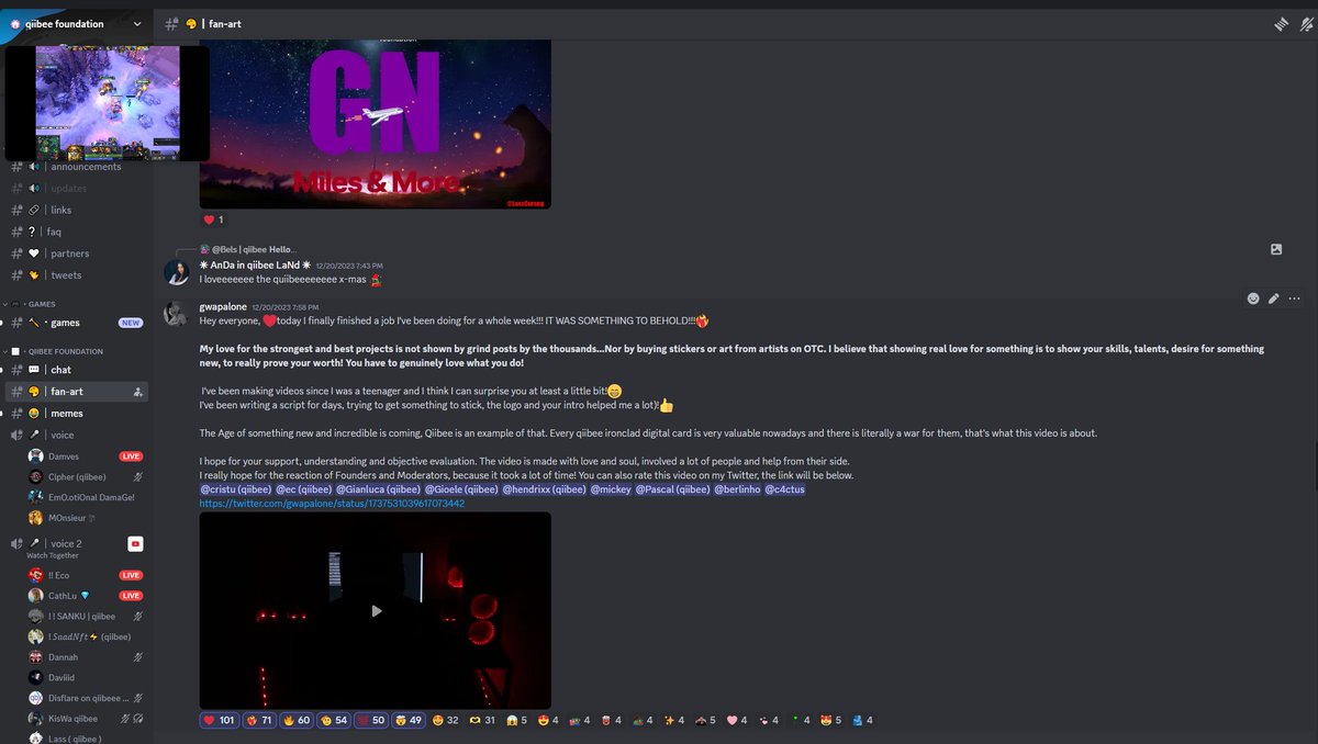 IT'S IMPOSSIBLE❤️🫡! This is crazy support from the <a href="/qiibeefdn/">qiibee foundation</a>  family! I have asked people many times to tell me what they think about my qiibee video and I have been supported not only with reactions but also with warm words! YOU ARE THE BEST! 100 likes in discord server!YAY!🥳