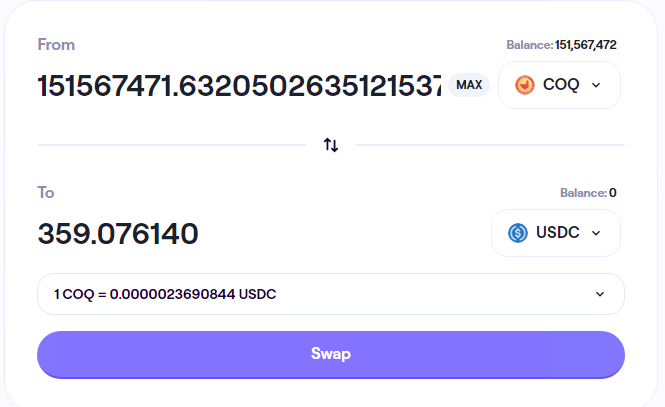 CalioWeb3's tweet photo. I just received my $COQ rewards!

I'm so thankful for this opportunity. ❤️

Check if you are eligible for allocation:
👉 https://t.co/1Zhqyns7Q1

🐓🔺
#Memecoin #CoqInu #COQ #Avax https://t.co/QEqORTgzB4