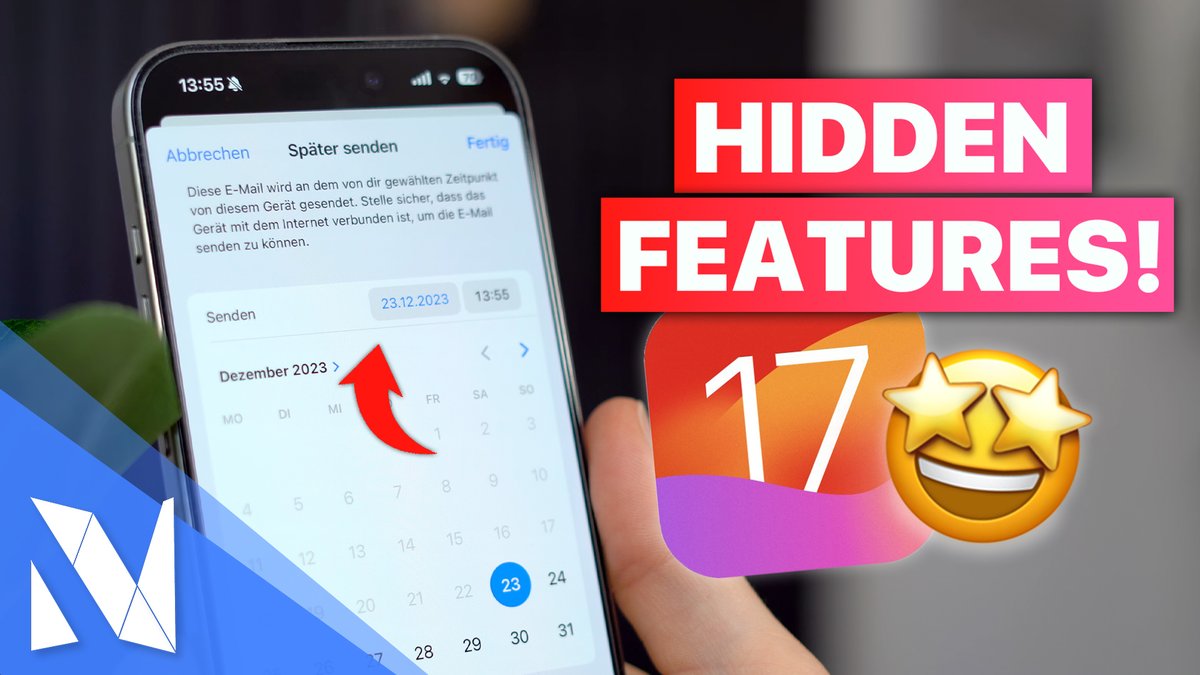 NilsHendrikWelk's tweet photo. Das iPhone kommt mit iOS 17.x mit sehr vielen Features📱🙌🏼 Einige davon sind aber relativ versteckt und unbekannt🤫 Praktische versteckte Funktionen zeige ich euch daher jetzt in meinem neuen Video! 🚀 #iOS17 #Features #iOS17Features 
--> https://t.co/zFyp1p17Z5 https://t.co/K5WGxKzfBJ