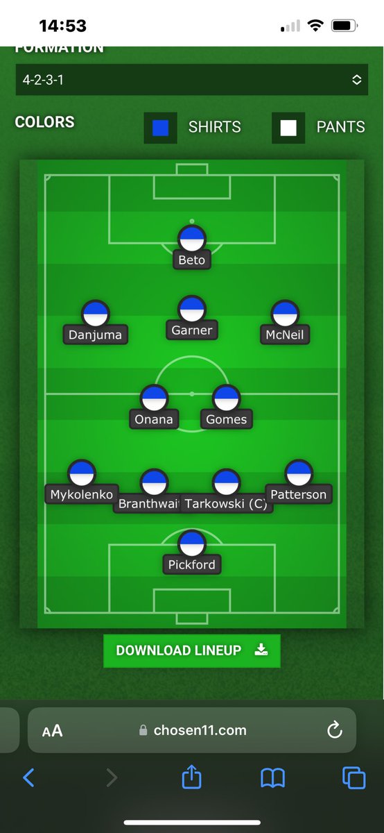 CazeauxToby's tweet photo. @EFCdaily_ how i think we should line up tomorrow https://t.co/v7keUpa7fn