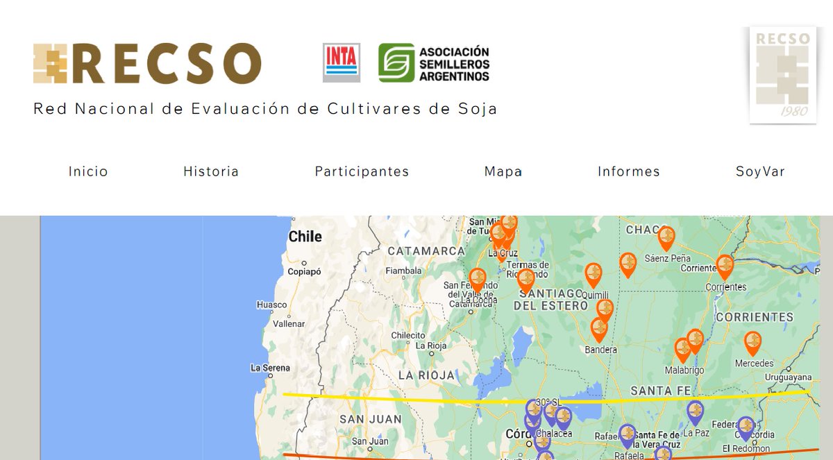La #RECSO, que evalúa cultivares de soja disponibles en el mercado por acuerdo INTA/ <a href="/ASASemilleros/">ASA</a>   tiene su propio recurso web para recopilar info de campaña y acceso al software SoyVAR. En: bit.ly/recsoweb