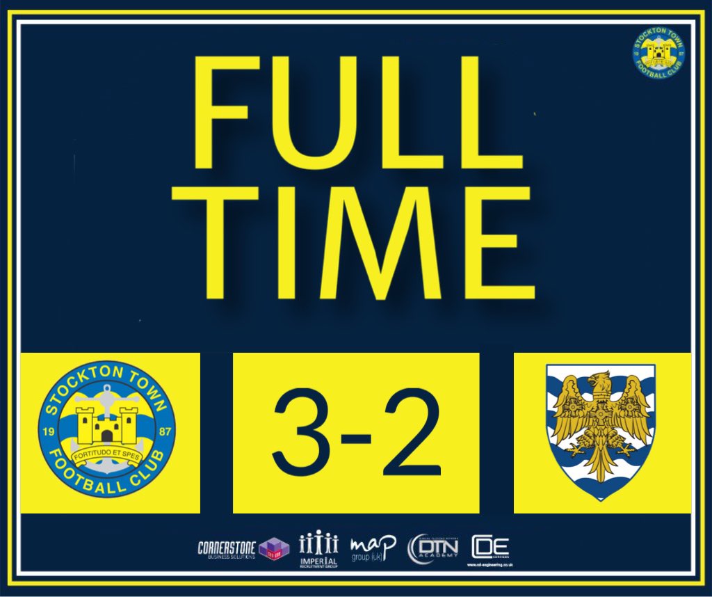 stockton_townfc's tweet photo. FULL-TIME: Stockton Town 3-2 Consett 

WHAT A WINNNNN!!!! Kevin Hayes’ second half goal secures all three points for Stockton!!

#UTA⚓️ #STOvsCON https://t.co/RBRnSRWAGd