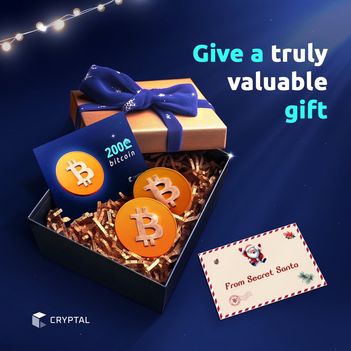 Cryptalexchange's tweet photo. 🎁 Be the standout Secret Santa this year with a truly special and memorable gift

🙌 Bitcoin vouchers valued at 50, 100, 200, or 500 GEL are an exceptional gift that not only brings joy but also serves as an investment

Choose and purchase voucher online  https://t.co/WC09F0PYkA https://t.co/tVtlsrByqj