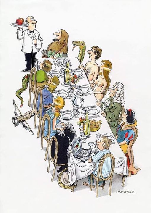 IrenaBuzarewicz's tweet photo. Who ordered the apple?
A cartoon by Marco de Angelis https://t.co/YHe27qXMJH