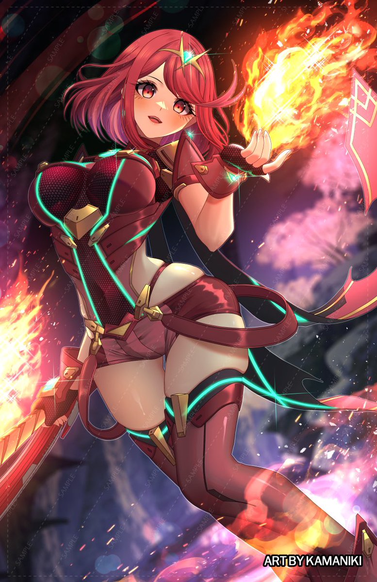 ホムラ(ゼノブレイド2) 「#今年も残りわずかなのでお気に入りの4枚を貼るMy favorite 4 art」|🅶🅸🅶🅸🛠🐇SAKURACON AA2133のイラスト