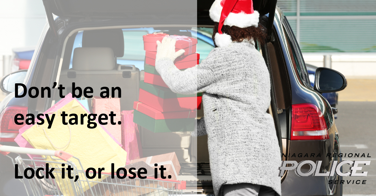 If you're out looking for Boxing Day deals today, remember not to leave your packages unattended in your vehicle &amp; to bring them in when you get home.

If you received a large-ticket item, remember to break down the box to avoid drawing unnecessary attention.
#LockItOrLostIt