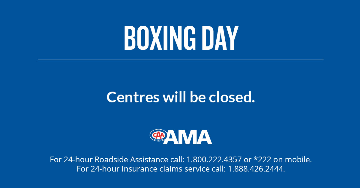 Centres will be closed for Boxing Day, but our claims team is always here if you need them.