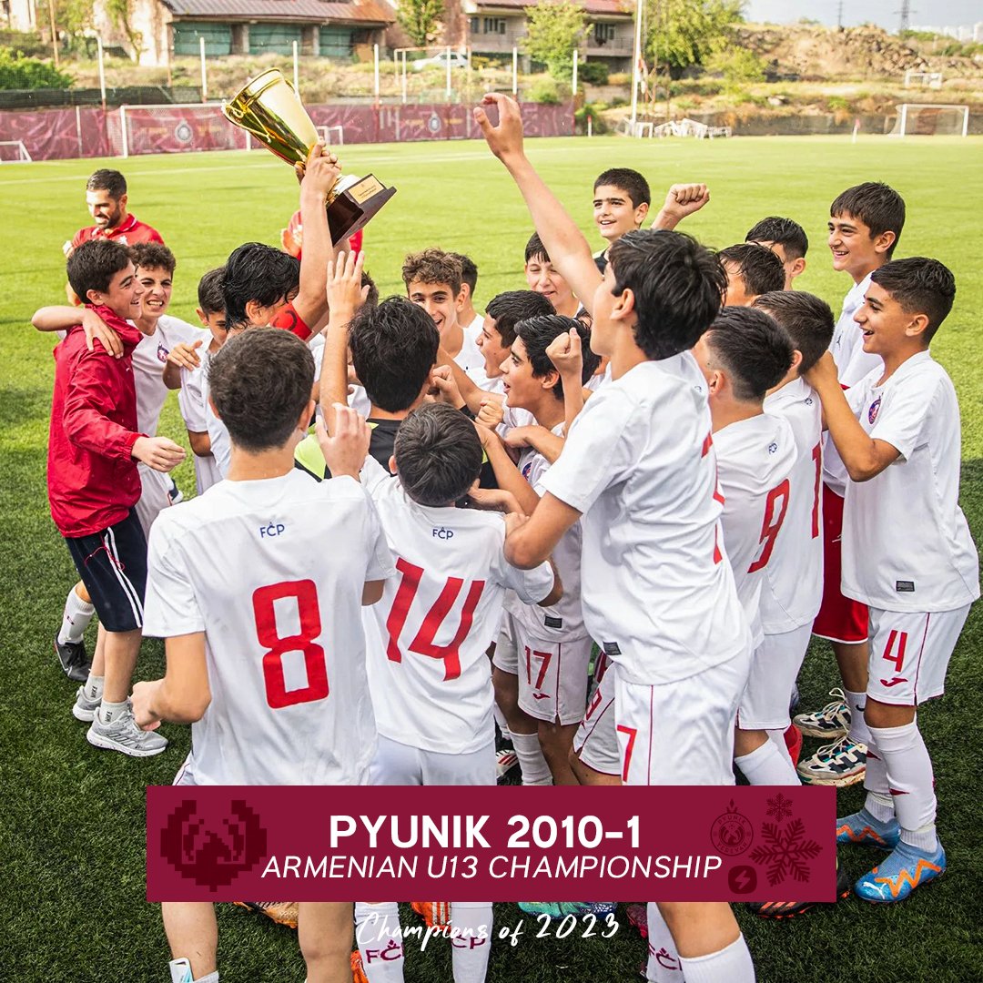 FC_Pyunik's tweet image. What makes 2023 unforgettable is our champions from the academy and the women's team 🤩 
Congratulations! Don't stop there 🔝 
 
#Pyunik #PyunikAcademy #gopyunik