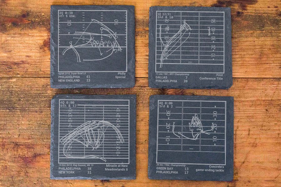 PHLEaglesNation's tweet photo. ‼️ #PHLSN GIVEAWAY🚨

👉Philadelphia Eagles Greatest Plays: Slate Coasters (Set of 4)👈

1 lucky #Eagles fan will win!

To win👇
1) RT this post
2) FOLLOW @PlaybookProduct &amp; @WegrynENT 

#FlyEaglesFly | #PHLSportsNation     

👉Winner announced 12/31-8:00PM EST https://t.co/FESnkDsYre