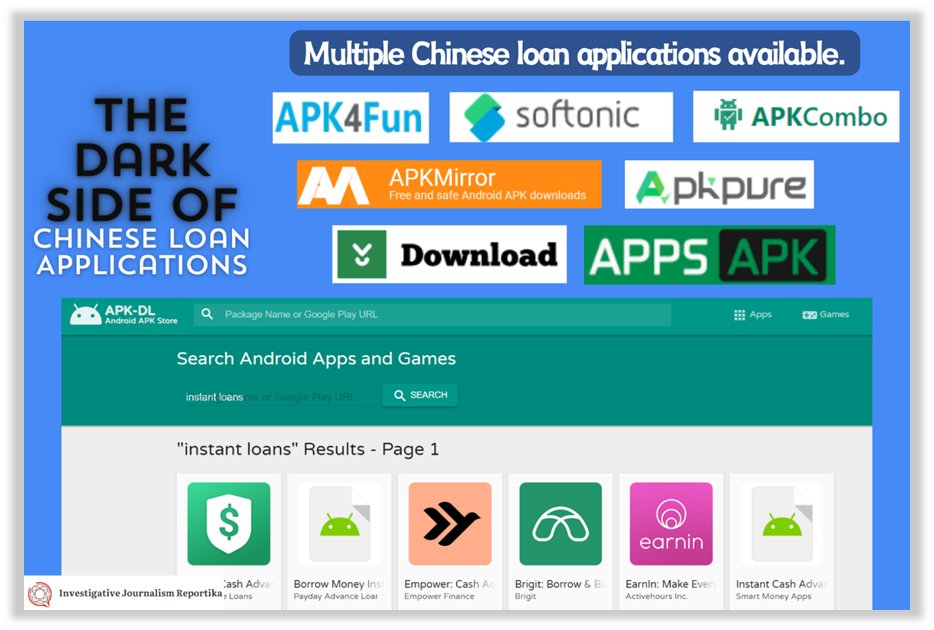 5. These applications are offered by many less prominent platforms such as Apptimizer, Softonic, APKMirror, APKPure, Aptoide, APKCombo, and AndroidAPKsFree. #Google Playstore restrictions by #India and #Philippines thus have limited desired outcomes. #ChineseLoanScam
