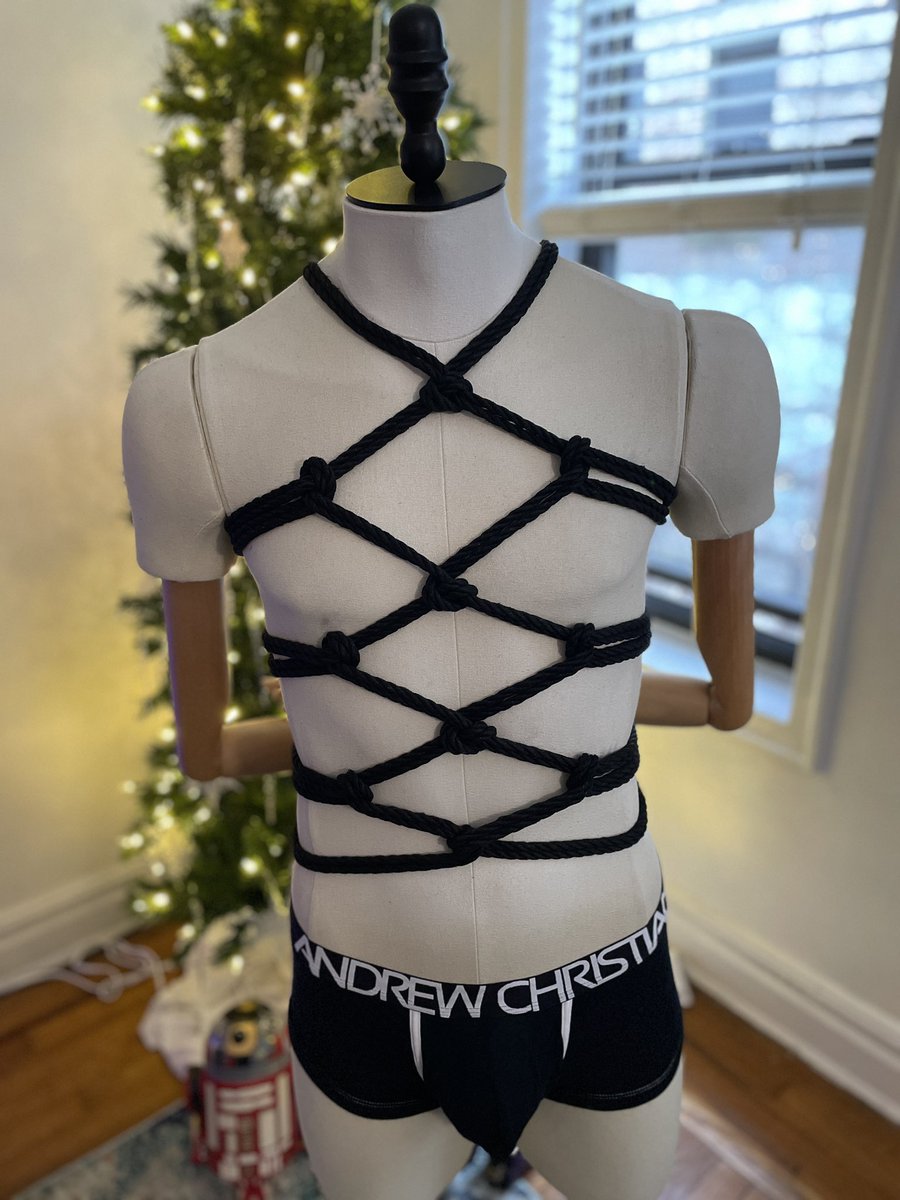 Daddy_R_77's tweet photo. This weeks harness. Looking for good boys to practice on!!  

#shibari #Maleshibari #boyshibari #bondage #boybondage #boundtoserve #boysinropes #meninropes #kink #bdsm #kinkart #kinkyart #gayart #queerart #portrait #jock #GayNYC #ropebondage #shibariart #shibaribondage https://t.co/xWRoliORqT