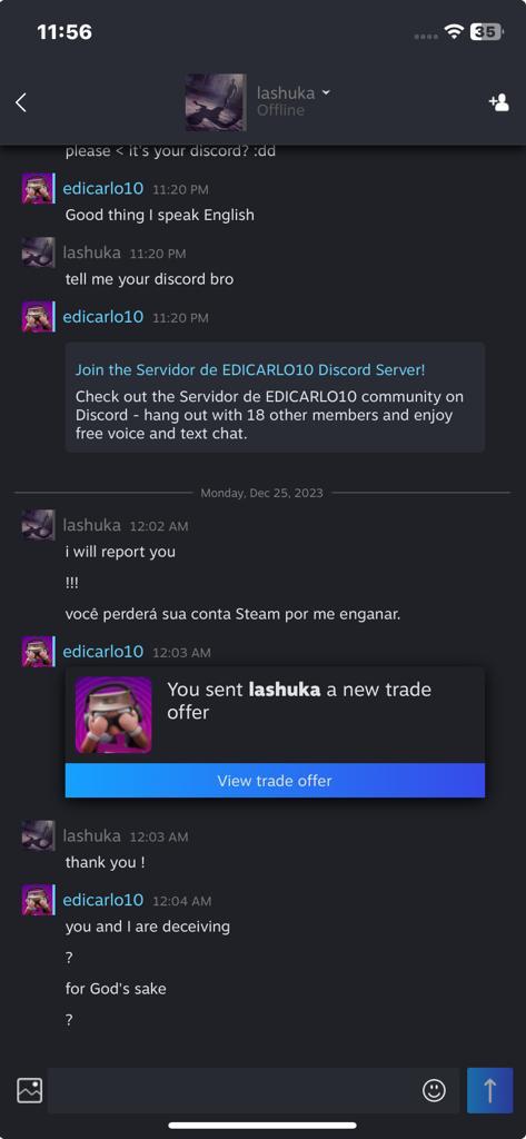 Edicarlo7's tweet photo. aqui fica minha indignação ainda tem pessaos q fazem esse tipo de coisa e @valvesoftware n pode toma nenhuma atitude sobre o assunto @Cachorro1337 ajuda nois please https://t.co/jfkna2uhGz