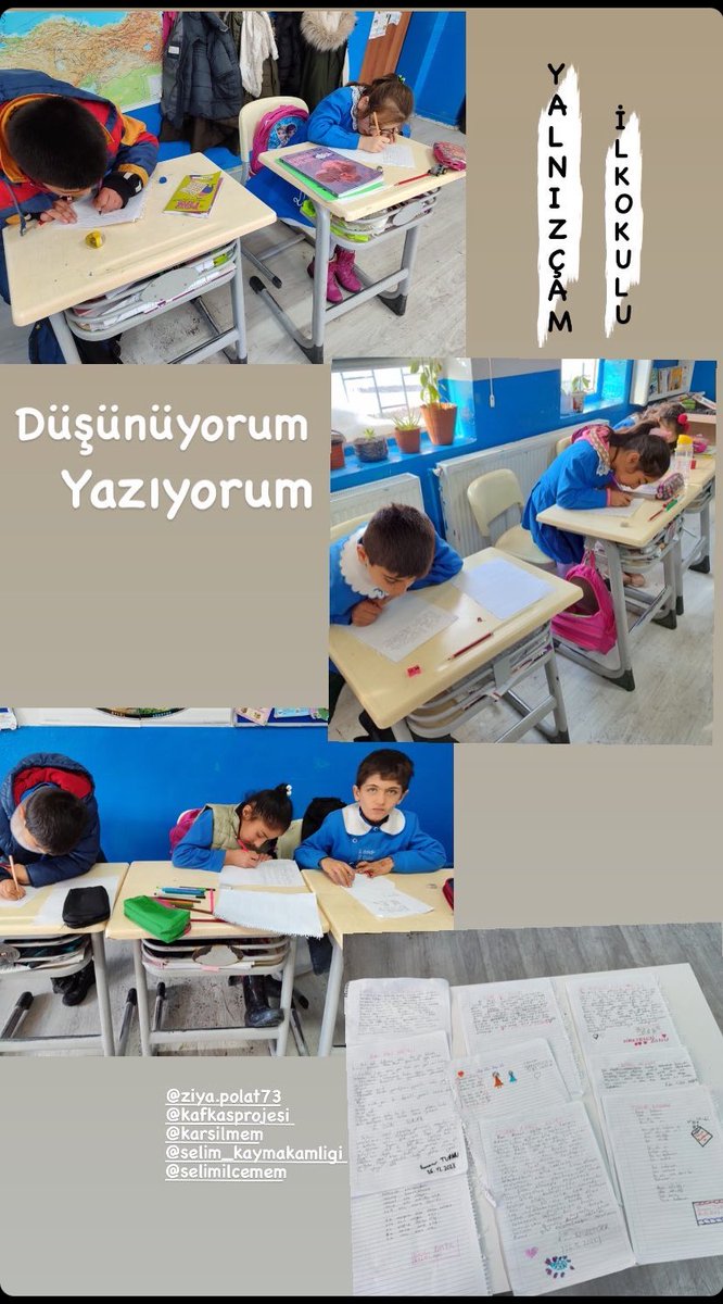 Düşünüyorum yazıyorum.