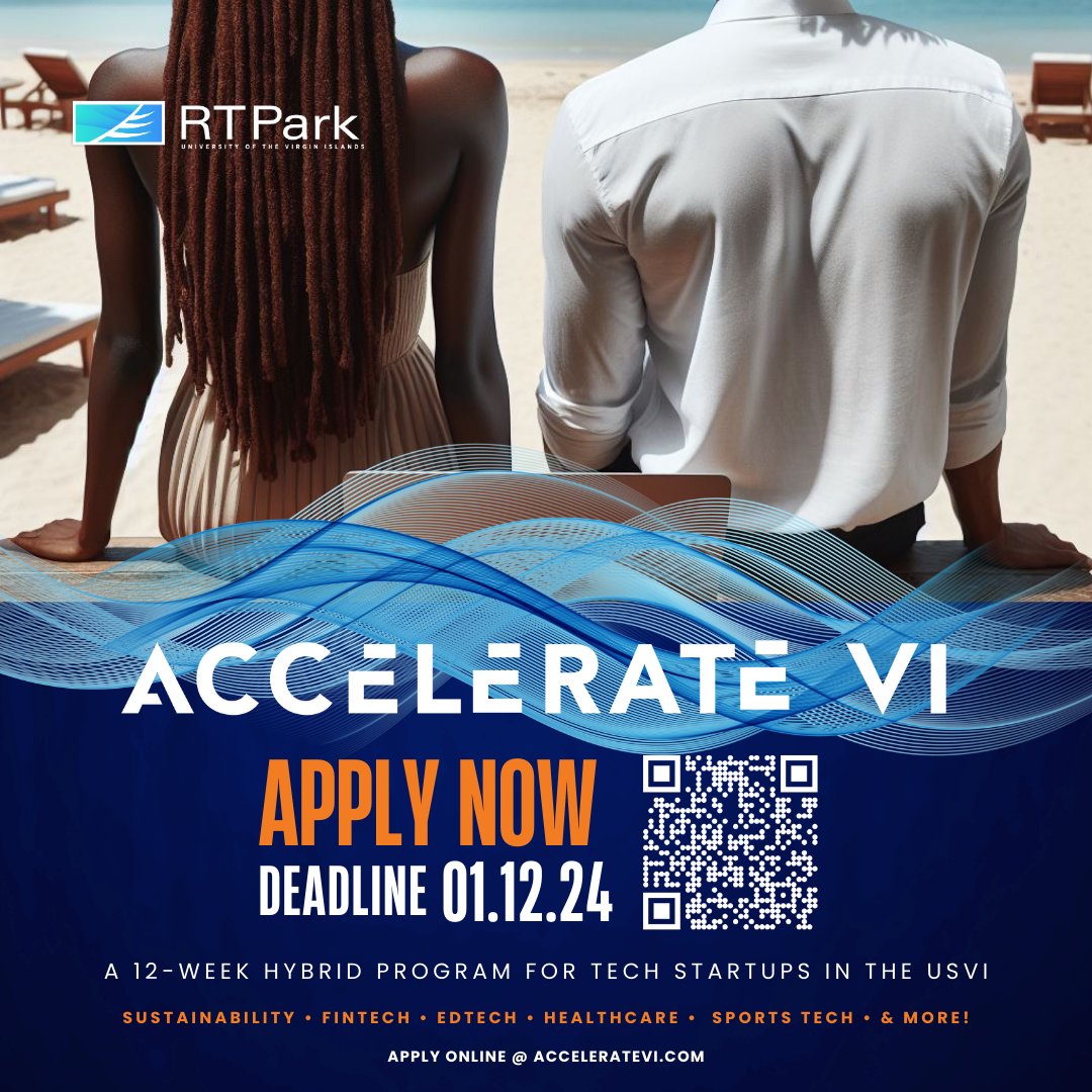 💻 Calling all tech enthusiasts: Elevate your business in just 12 weeks! If you're a tech-savvy entrepreneur ready for growth, this is your golden ticket! Join now and power up your business at hubs.ly/Q02dC0qQ0. #AccelerateVI #TechInnovation #StartupOpportunity