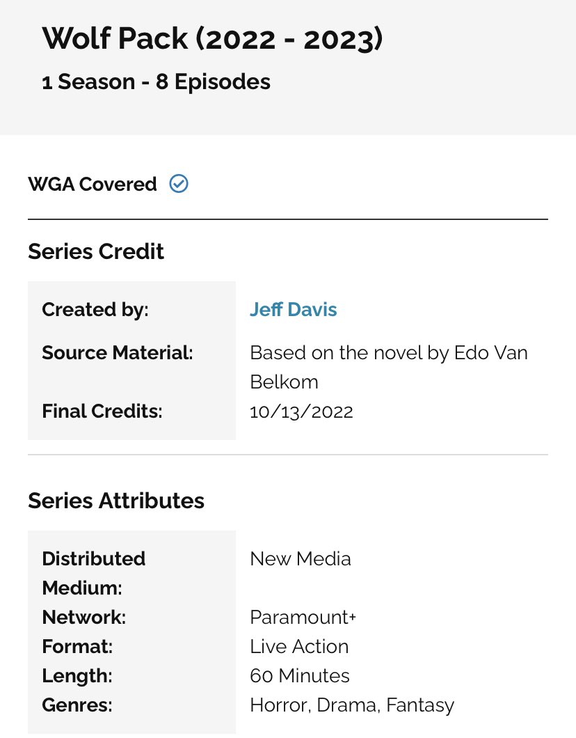 WolfPackBrasil's tweet photo. Conforme informado pelo WGA, o sindicato dos roteiristas, foi oficialmente registrada a 2ª temporada de Wolf Pack. A previsão é de que as produções tenham início em 2024. https://t.co/MKrJ4rJL4k