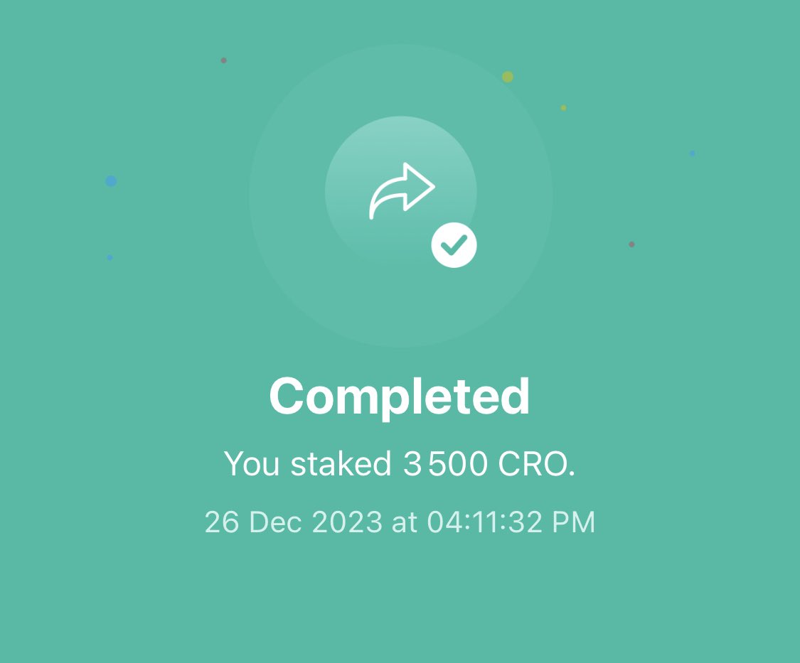 Crypt0Stuffs's tweet photo. Gm #crofam just staked 3500 CRO in the DeFi Wallet feeling bullish asf!! #CRO to the moon 🚀🚀🚀 #cryptocom https://t.co/yZu9e9MZ9s