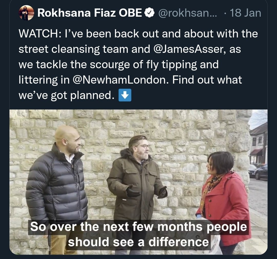 In a next few weeks we will be celebrating the 2 years anniversary of this famous tweet from our "radically progressive" mayor <a href="/rokhsanafiaz/">Rokhsana Fiaz OBE</a> 🥳

#NewhamIsCulture2025?

#WeAreNewham

#BuildingUnwalkableNewham