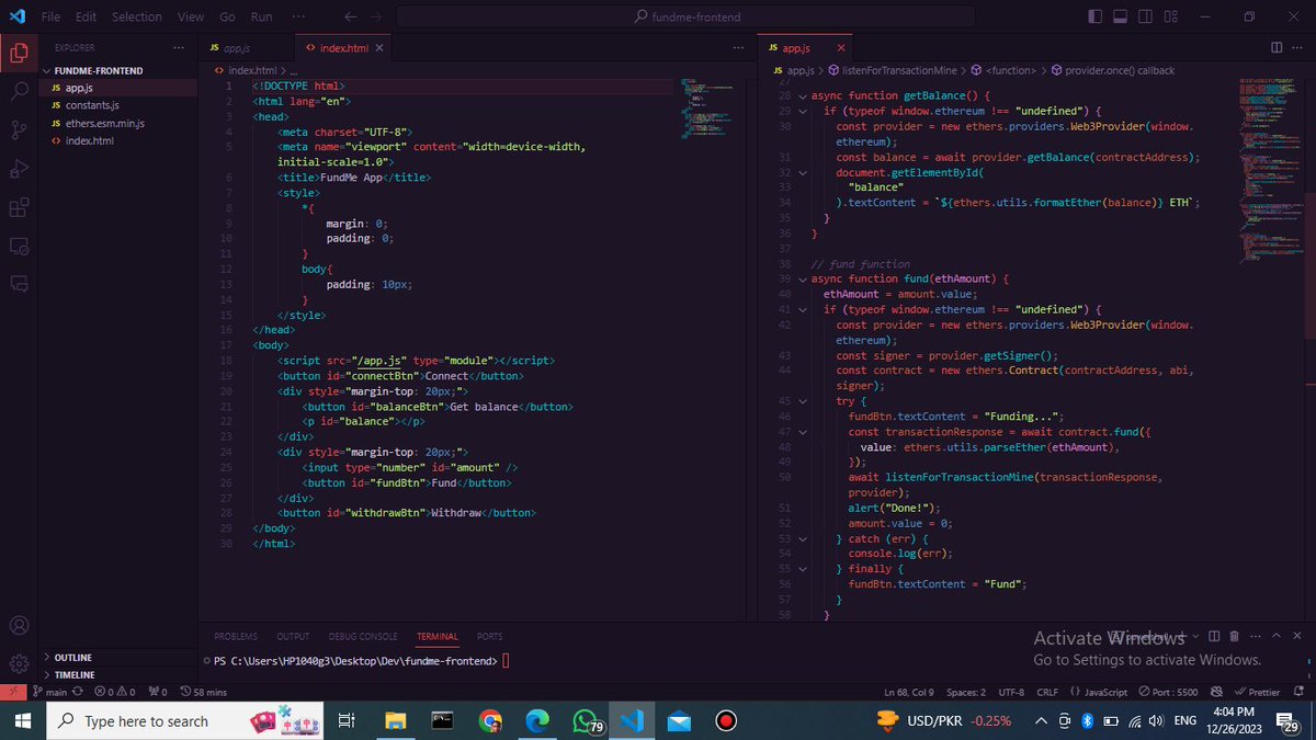 DevAdedeji's tweet image. Day 11 of #100DaysOfBlockchain

Built the frontend of the fundme project, learnt how to run blockchain node locally using hardhat and connect to metamask, how to use ethers on the frontend to interact with deployed contract, etc It was interesting ✌️

We move 🚀 

#100DaysOfCode