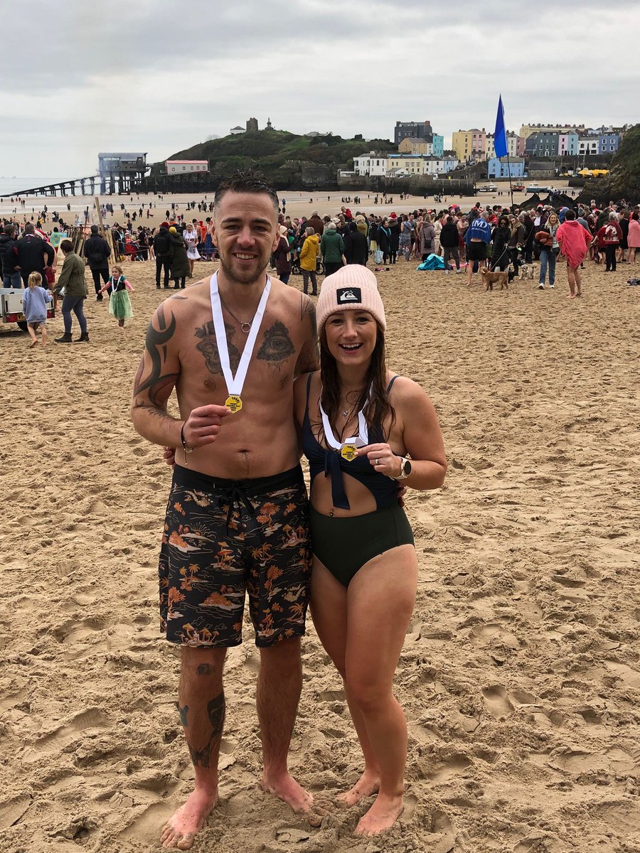 JakeFearn8's tweet photo. Another boxing day, another cold dip! Fantastic event down #tenby again this year. Merry Christmas all https://t.co/uxiB7UJDjx