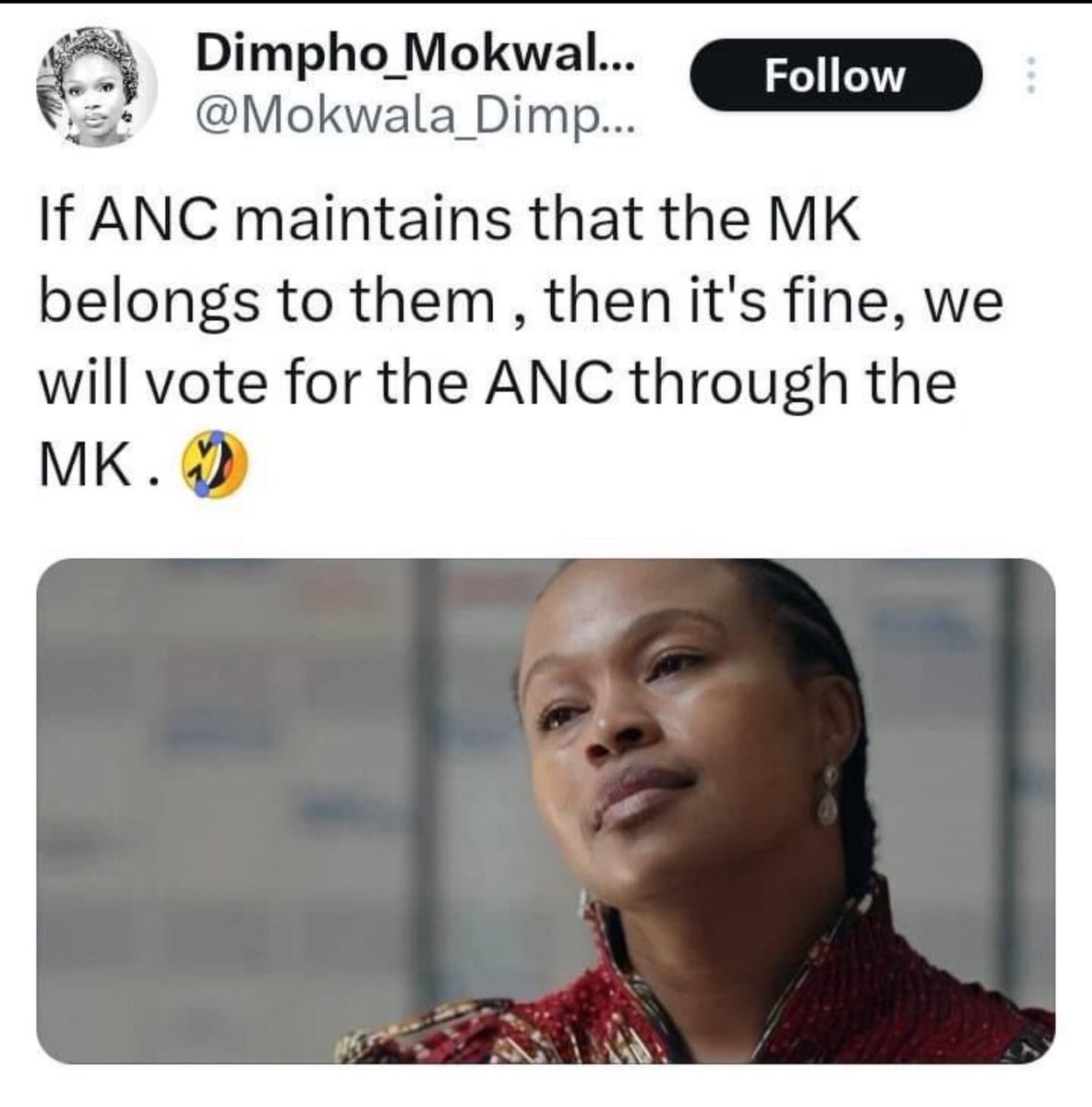 bongani_msani's tweet photo. @LindaMasango11 @DZumaSambudla Nizophola,probably look around you and check the nearest Pharmacy for a chill 💊.But ke silapha #VoteMk2024 #FightOrSubmit #PhansinamAskariPhansi #SpearOfTheNation https://t.co/mPPIAiAoql