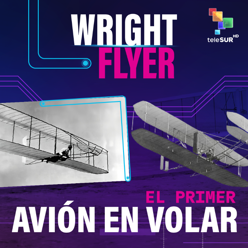 AtomunteleSUR's tweet photo. Los hermanos #Wright hicieron historia con su Wright Flyer, una máquina voladora a motor que logró mantenerse en el aire durante 12 segundos y recorrer 37 metros. Fue el inicio de la era de la #aviación. 🛬

#wrightflyer #tecnologia #atomun #telesur https://t.co/xcSoYIPfTF