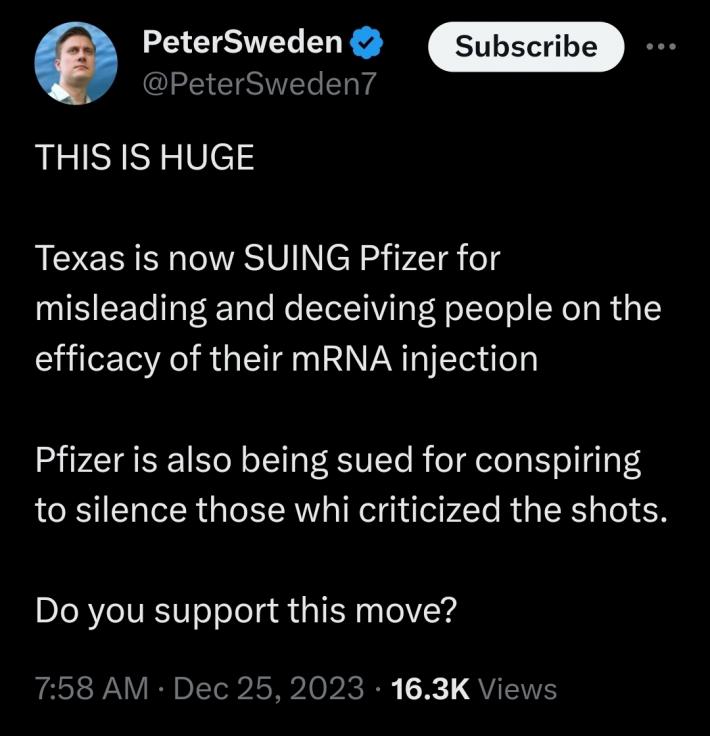 PamJamiso13's tweet image. #Phizer  #Texas