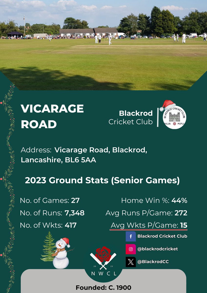 Day 2️⃣6️⃣ 🎅🎄: Vicarage Road - Home of @BlackrodCC